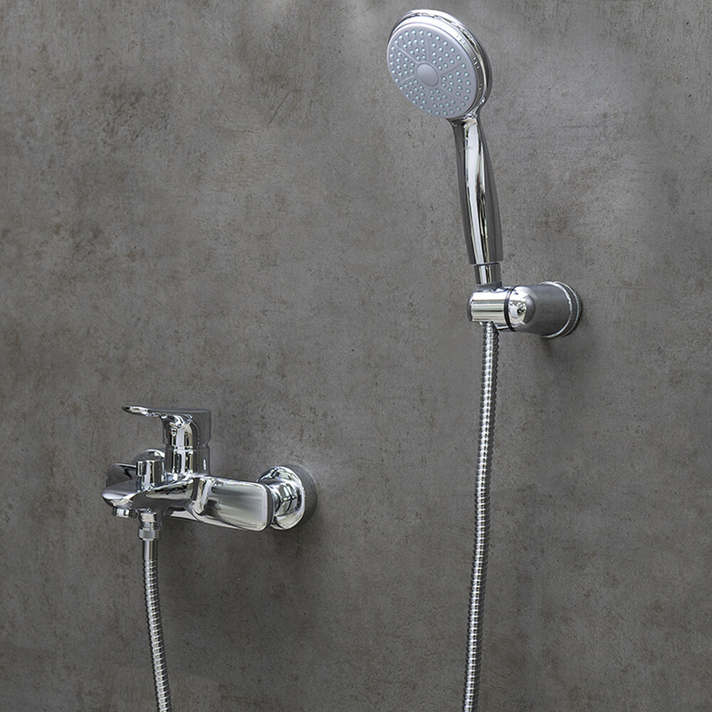 LM0851C Selena Смеситель универсальный с плоским изливом 300 мм, дивертор с кер.пластинами, хром LEMARK