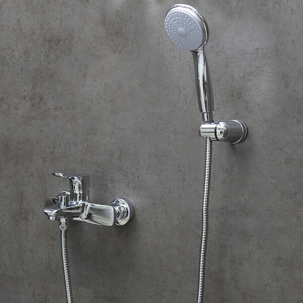 LM0851C Selena Смеситель универсальный с плоским изливом 300 мм, дивертор с кер.пластинами, хром LEMARK