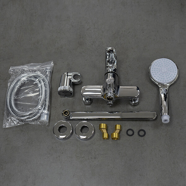 LM0851C Selena Смеситель универсальный с плоским изливом 300 мм, дивертор с кер.пластинами, хром LEMARK