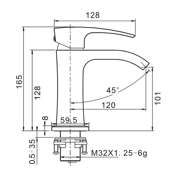 G1007-9 Смеситель Тюльпан GAPPO шар d-35 (оружейная сталь)