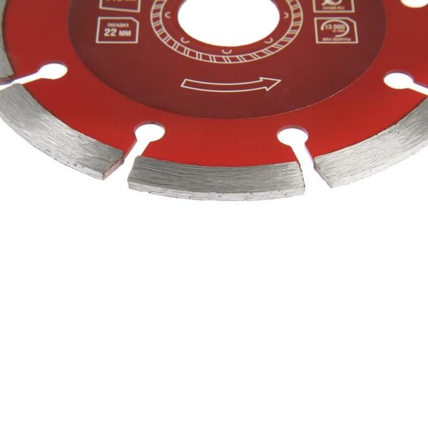 Диск алмазный отрезной ЛОМ, сегментный, сухой рез, 115 х 22 мм 1857735