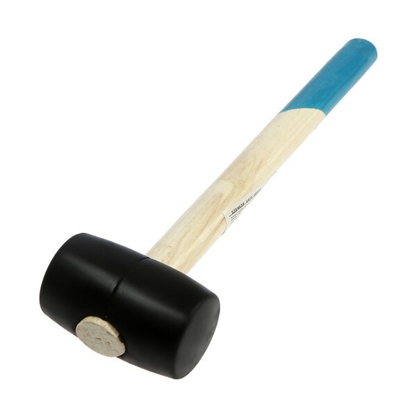 Киянка ТУНДРА, деревянная рукоятка, черная резина, 225 г 5354658