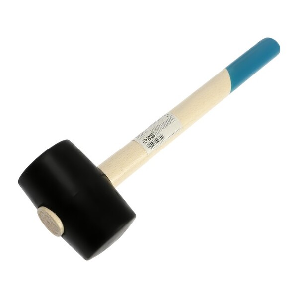 Киянка ТУНДРА, деревянная рукоятка, черная резина, 450 г 5354660