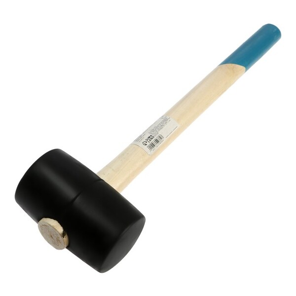 Киянка ТУНДРА, деревянная рукоятка, черная резина, 650 г 5354661