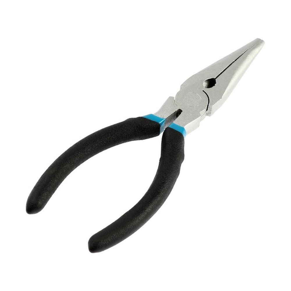 Длинногубцы ТУНДРА, никелированные, обрезиненные рукоятки, 160 мм 7166096