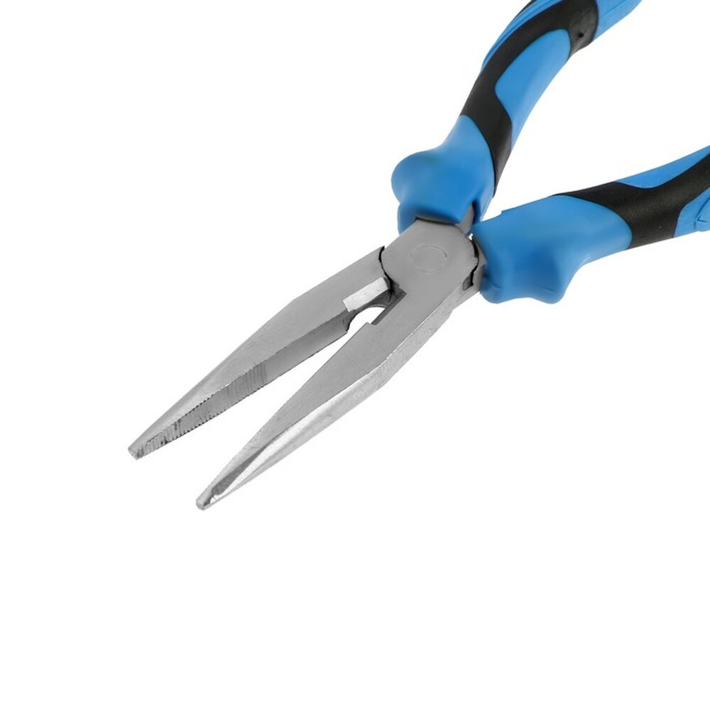 Длинногубцы ТУНДРА, сталь 45, никелированные, 2К рукоятки, 200 мм   9656443 РАСПРОДАЖА