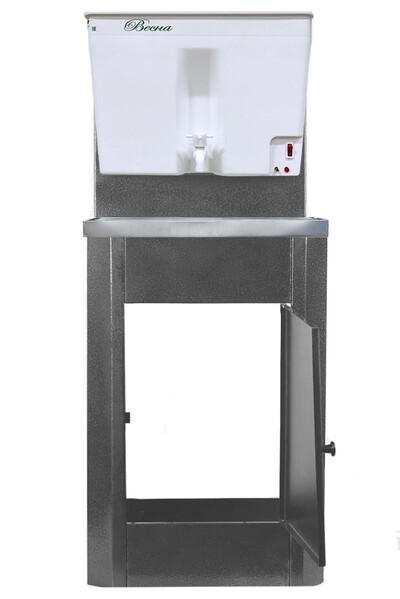 Умывальник "Весна" с ЭВН Пластиковый бак (мойка Нержавейка 40*50, бак 17л) 1,25кВт серебро