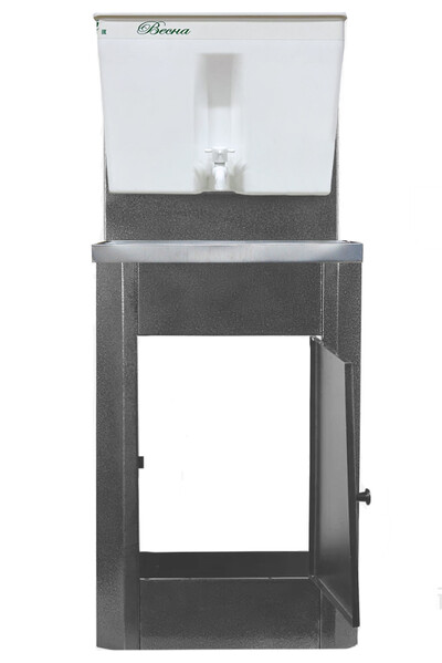 Умывальник "Весна" без ЭВН Пластиковый бак (мойка Нержавейка 40*50,бак 17л) серебро