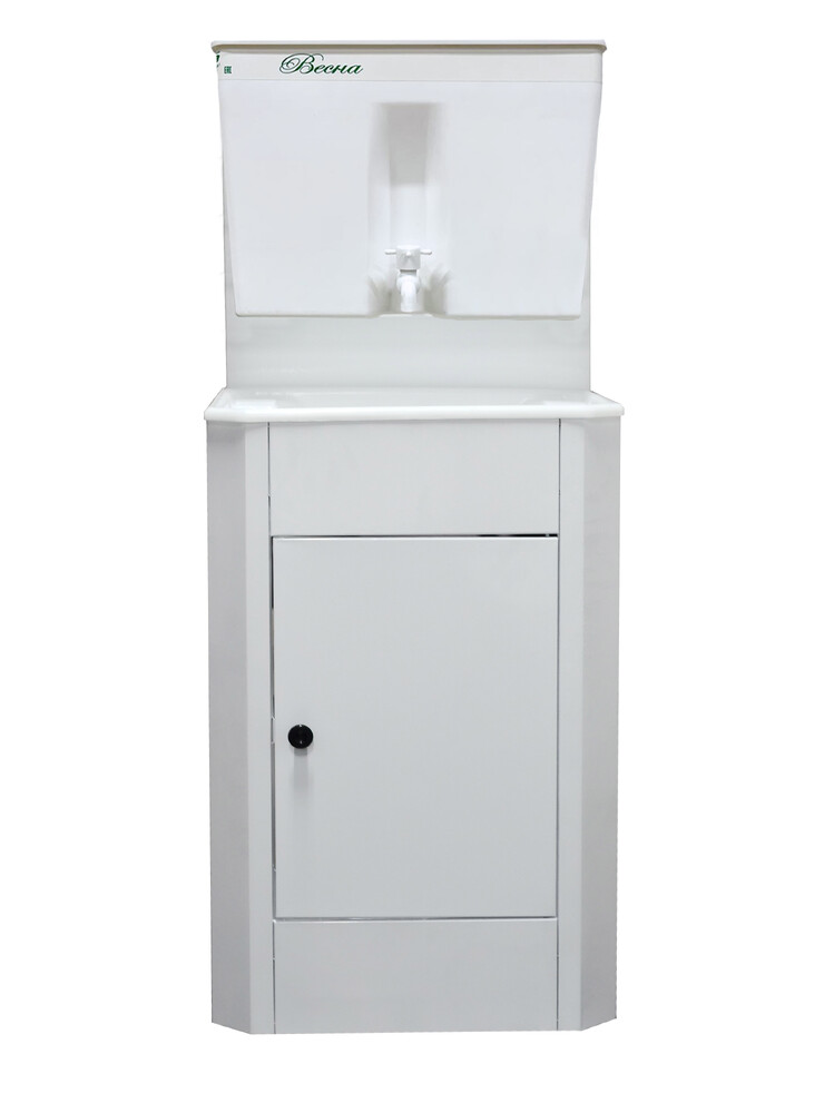 Умывальник "Весна" без ЭВН Пластиковый бак (мойка Пластик 40*50,бак 17л) белый