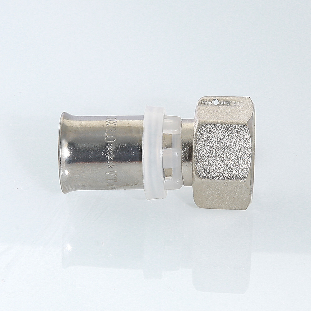 Соединитель пресс с накидной гайкой  20х1/2" VALTEC	VTm.222.N.002004													