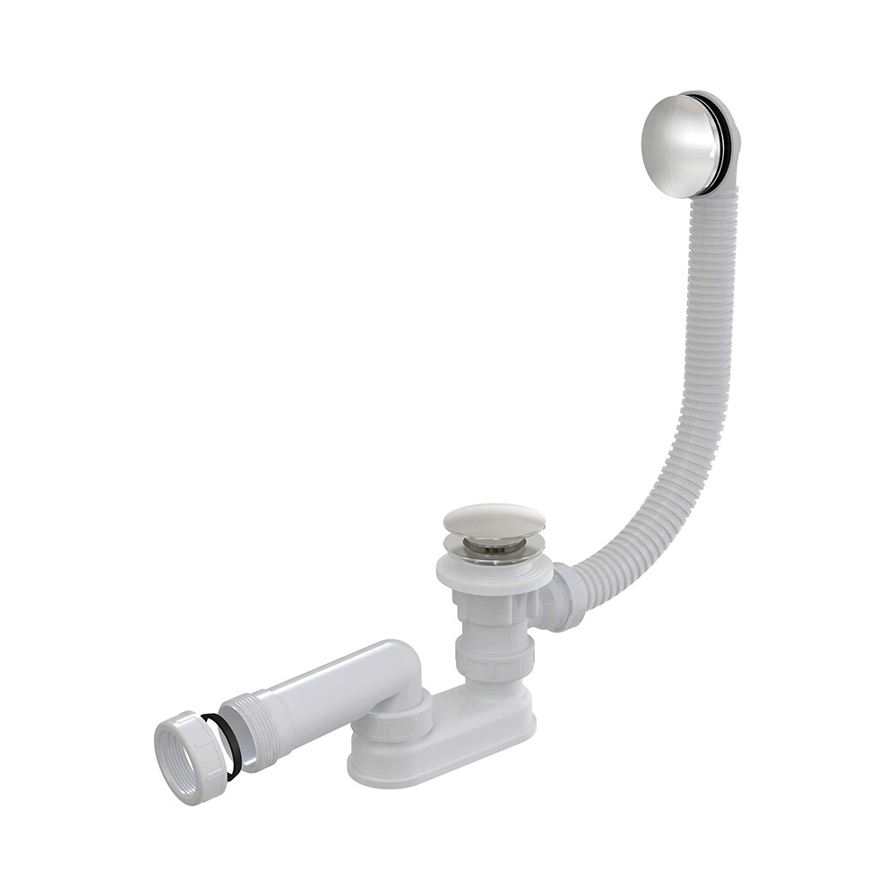 Сифон для ванны (обвязка) ALCAPLAST A504CKM click/clack металл (AG210135160) 