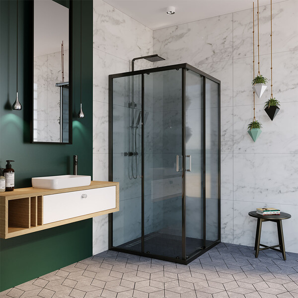 Душевое ограждение ALEX BAITLER AB14100В4  (100*100*200)  стекло тонированное 6 мм 1к. AB14100В4