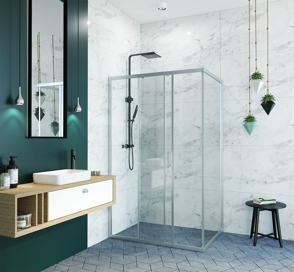 Душевое ограждение ALEX BAITLER AB14120X1   (120*90*200)  стекло прозрачное 6 мм 1к.  AB14120X1 