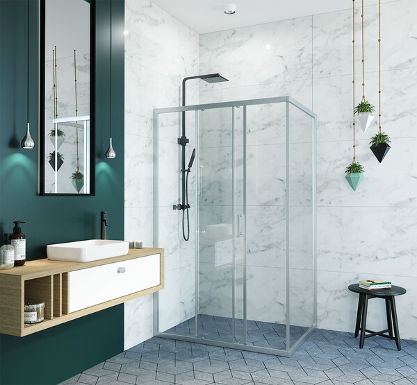 Душевое ограждение ALEX BAITLER AB14120X1   (120*90*200)  стекло прозрачное 6 мм 1к.  AB14120X1 