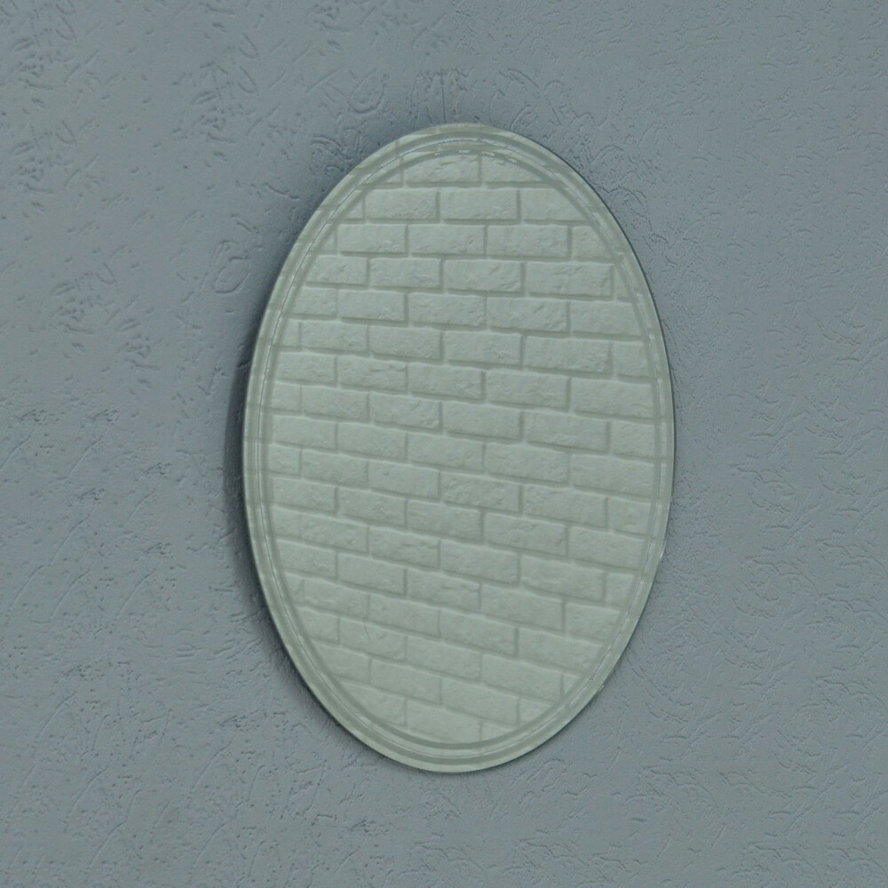 Зеркало SANTREK HOME с лазерной гравировкой овальное "ВИОЛА 2" 500х700мм