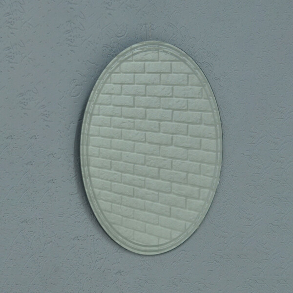 Зеркало SANTREK HOME с лазерной гравировкой овальное "ВИОЛА 2" 600х800мм***