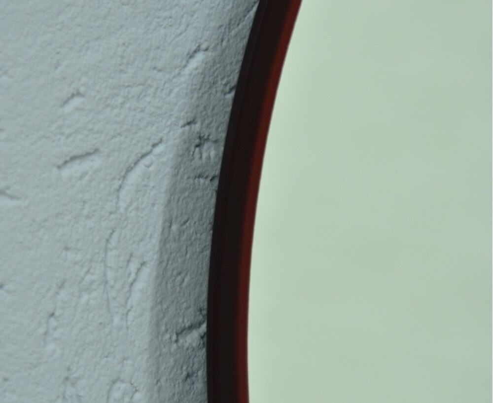 Зеркало SANTREK HOME с UV-печатью круглое "АГАТА" черная полоса 500мм