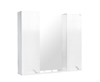 Зеркало-шкаф SANTREK HOME "Римини-80" (Белый глянец) 2 двери 800х732х145
