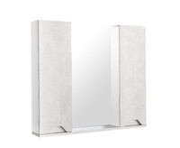 Зеркало-шкаф SANTREK HOME "Римини-80" (Бежевый бетон) 2 двери 800х732х145