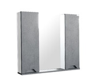 Зеркало-шкаф SANTREK HOME "Римини-80" (Графит бетон) 2 двери 800х732х145