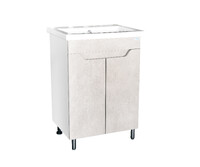 Подстолье SANTREK HOME "Римини-60" (Бежевый бетон) 2 двери под умывальник "Como-60" 560х820х430