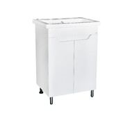 Подстолье SANTREK HOME "Римини-60" (Белый глянец) 2 двери под умывальник "Como-60" 560х820х430