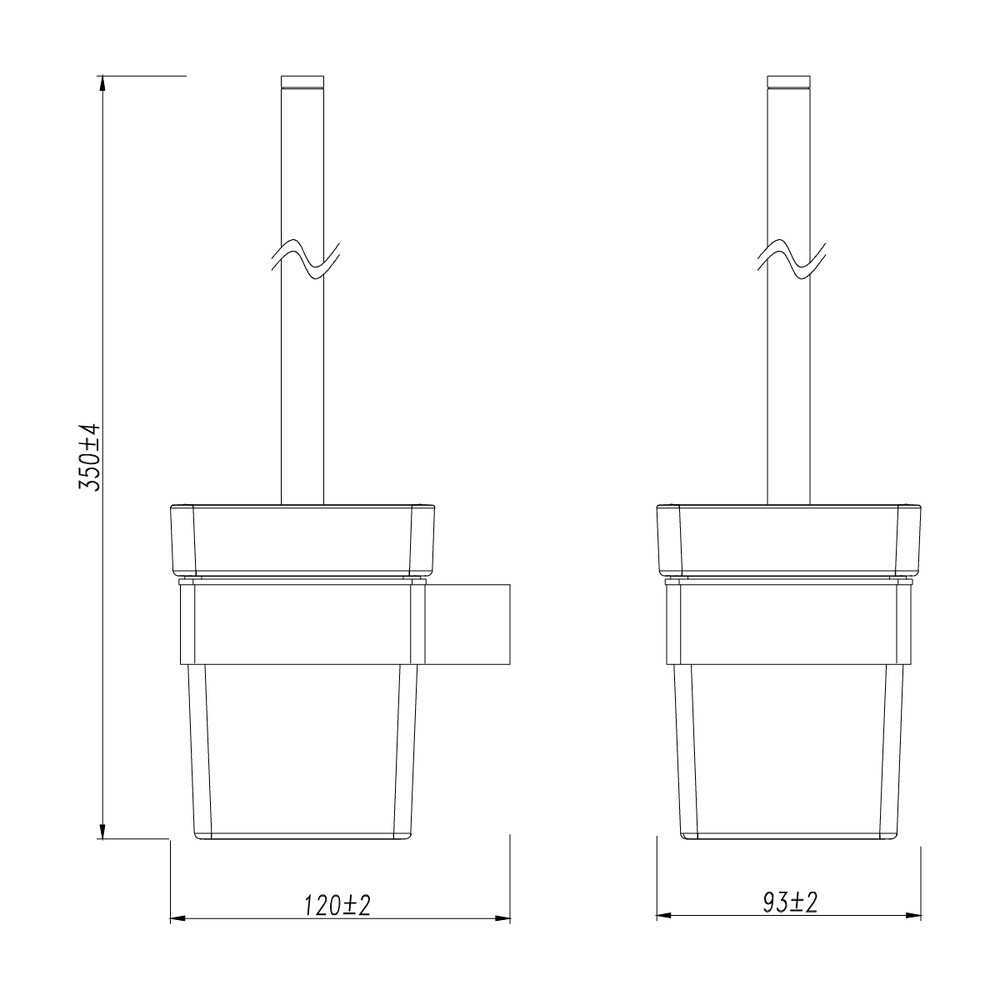 9766021 Ершик для унитаза SMOOTH LINE с держателем, ГРАФИТ LEMARK