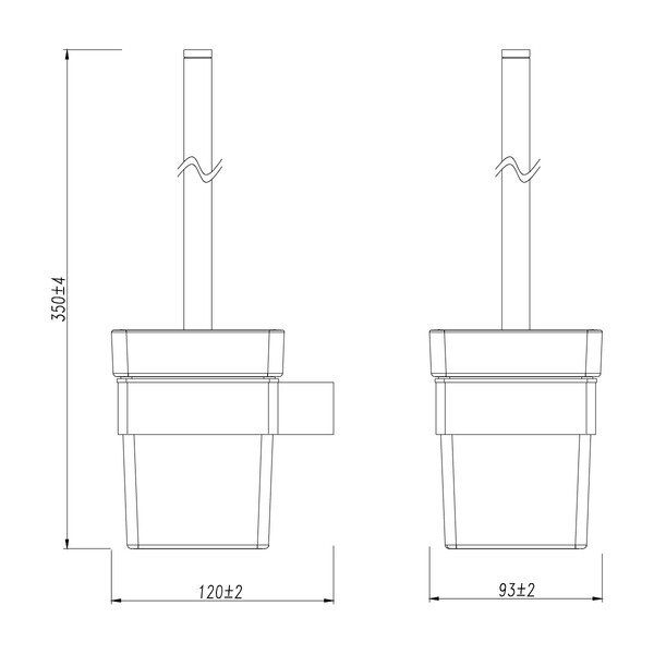 9766021 Ершик для унитаза SMOOTH LINE с держателем, ГРАФИТ LEMARK