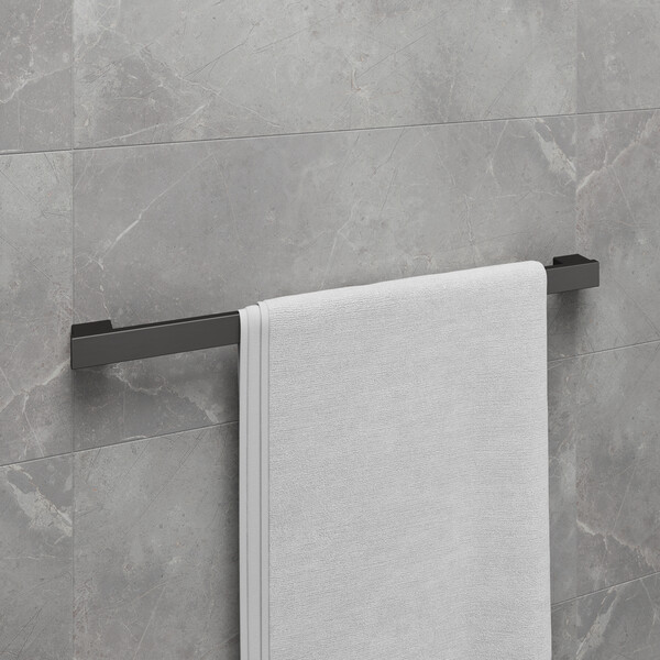 9786024 Полотенцедержатель SMOOTH LINE одинарный, ГРАФИТ LEMARK