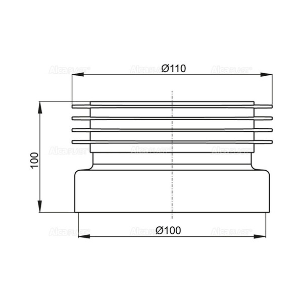 Манжета для унитаза прямая ALCAPLAST A99 