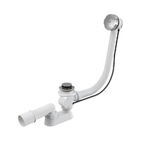 Сифон для ванны (обвязка) ALCAPLAST А55К-80-RU-01 (A55K-VE-01) автомат 80см металл/металл