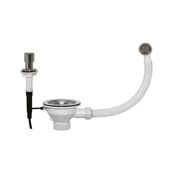 АА-5007-1 Выпуск полуавтомат ОРИО 3 1/2"с круглым переливом (кнопка-грибок, выход.отверстие 16 мм)****СНЯТО