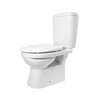 Унитаз-компакт "Альбано" БЕЗОБОДКОВЫЙ ЖС Белый (сиденье DP, 2х реж., прям вып ) КЕРАМИН 467306