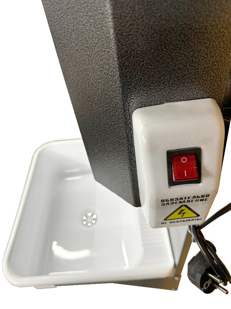 Умывальник навесной с ЭВН (пластмас. мойка 40*50,V-бака 17л.) 1,25кВт СЕРЕБРО, кран силумин (2 места)