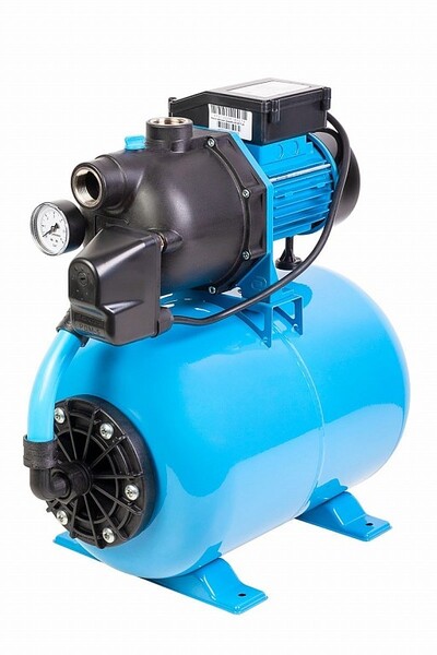 Насосная станция ДЖИЛЕКС Джамбо 60/35 П-24 2.0 (0,6 кВт, 60 л/мин, глубина всасывания 9м, выс. подъема 35м, пласт. корп., ГА-24л) 3014