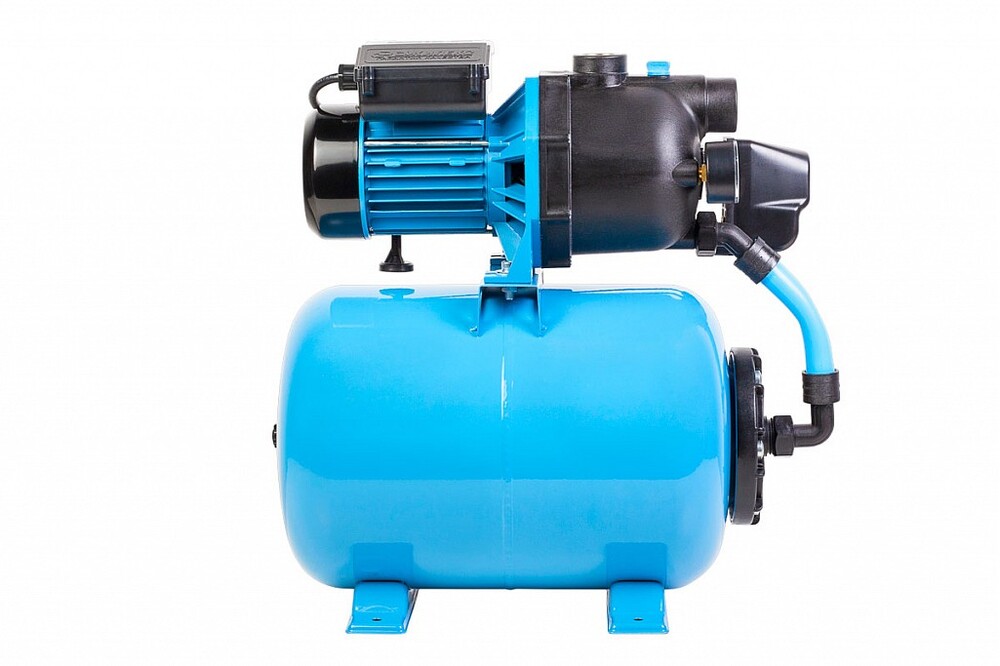 Насосная станция ДЖИЛЕКС Джамбо 60/35 П-24 2.0 (0,6 кВт, 60 л/мин, глубина всасывания 9м, выс. подъема 35м, пласт. корп., ГА-24л) 3014