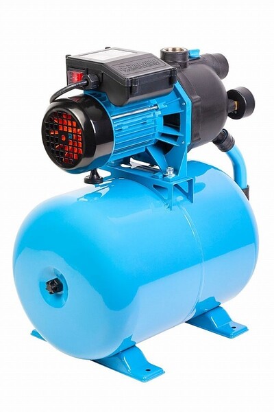 Насосная станция ДЖИЛЕКС Джамбо 60/35 П-24 2.0 (0,6 кВт, 60 л/мин, глубина всасывания 9м, выс. подъема 35м, пласт. корп., ГА-24л) 3014