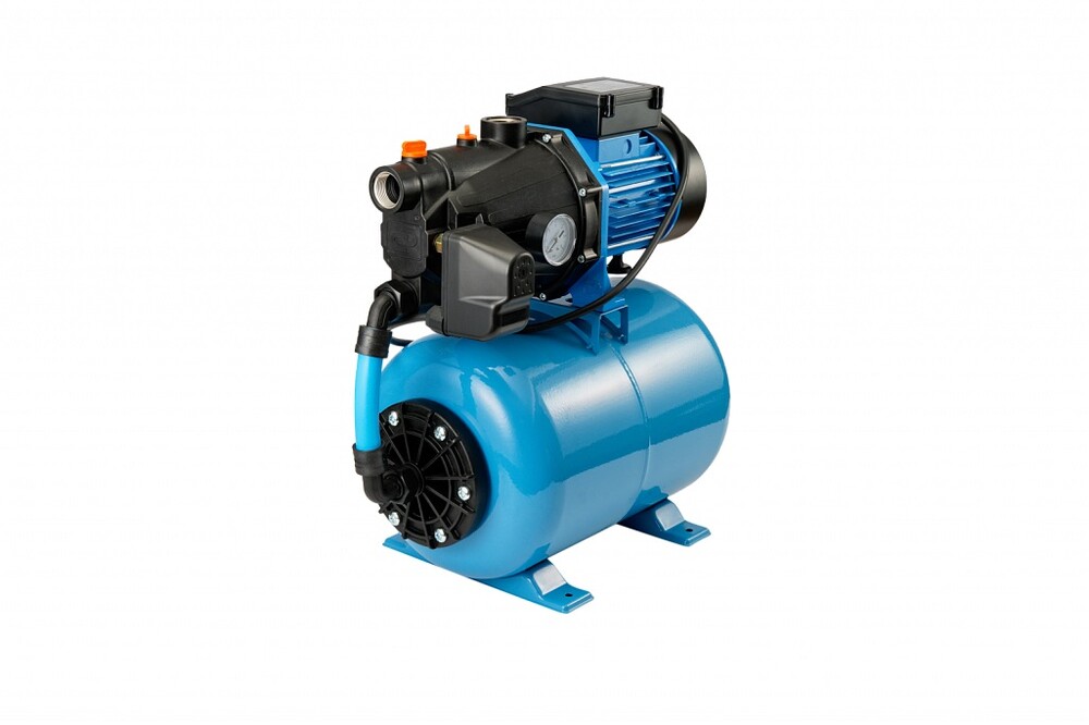 Насосная станция ДЖИЛЕКС Джамбо 70/50 П-24 2.0 (1,1 кВт 70 л/мин, глубина всасывания 9м, выс. подъема 50м, пластик. корп., ГА-24л) 3016