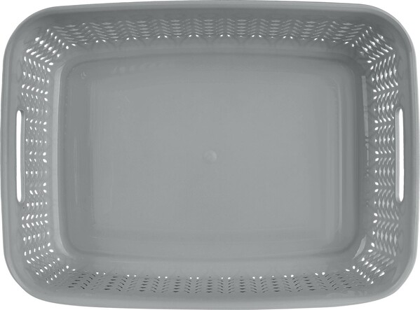 Корзинка для хранения Plast Team МЕЛАНЖ 3л 268х195х90 мм серый шторм PT408210025 НОВИНКА