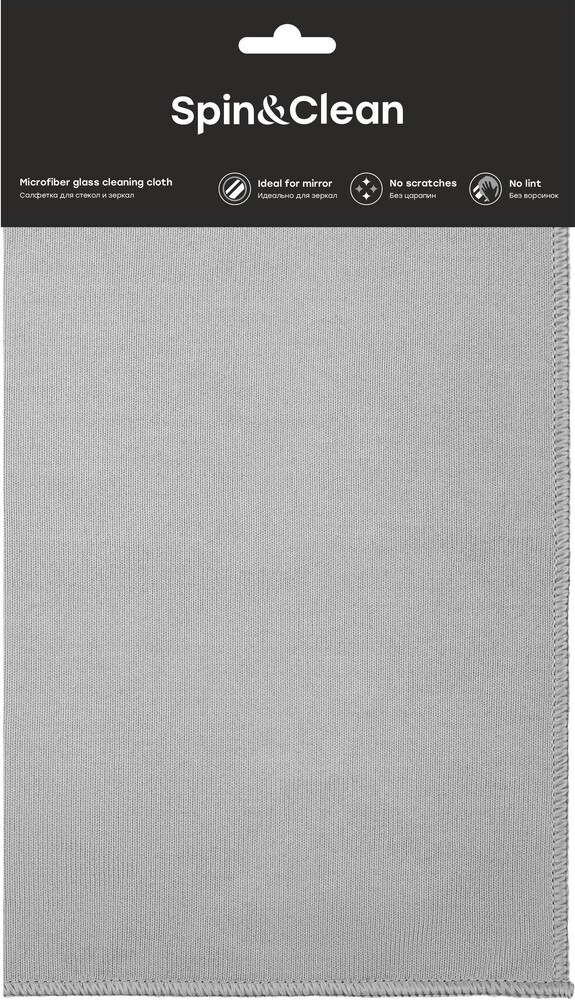 Салфетка для стекол и зеркал Rock'n'Roll, 30х30 см серебряный SC690212025 