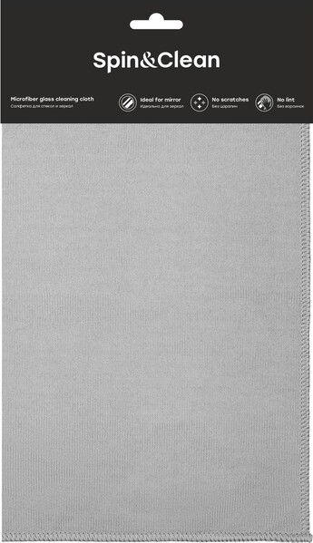 Салфетка для стекол и зеркал Rock'n'Roll, 30х30 см серебряный SC690212025 