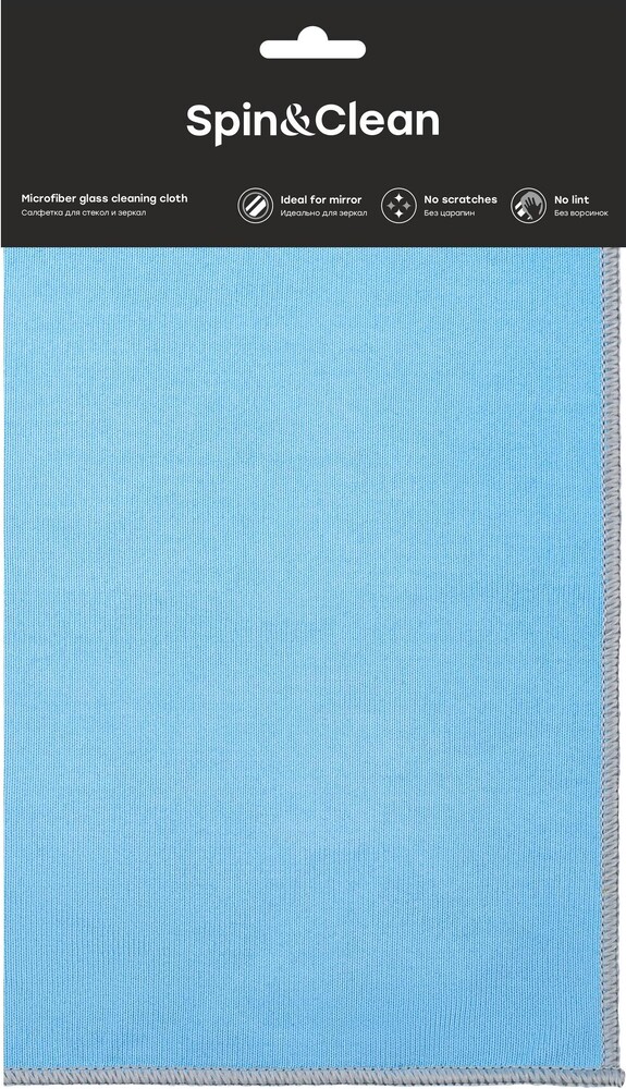 Салфетка для стекол и зеркал Rock'n'Roll, 30х30 см небесный SC690212046 