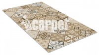 Коврик вырезной icarpet PRINT антискользящий (137) "Плитка Карфаген" 60х100 бежевый с серым