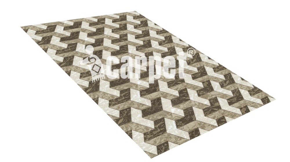 Коврик вырезной icarpet PRINT антискользящий (140) "Иллюжн" 60х100 бежево-коричневый