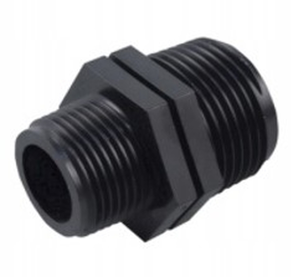 Ниппель соед. переход. 1/2 Нар.Р.*1`` Нар..Р. PP пластик