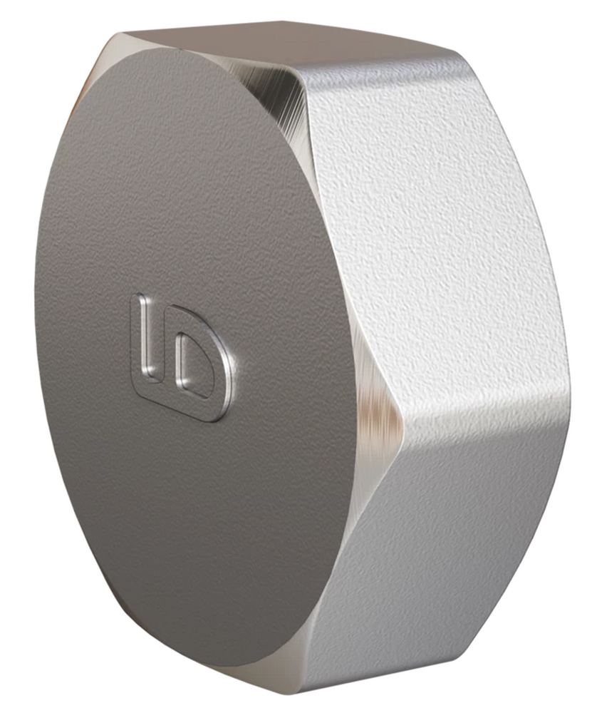 Заглушка 1" на трубу LD Pride латунь никель