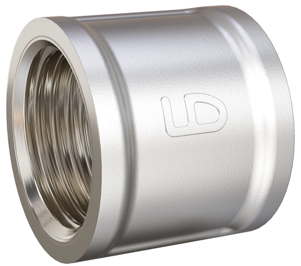 Муфта 1 1/2" LD латунь Pride никель