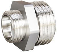 Ниппель перех. 1/2"- 3/8" LD Pride латунь никель