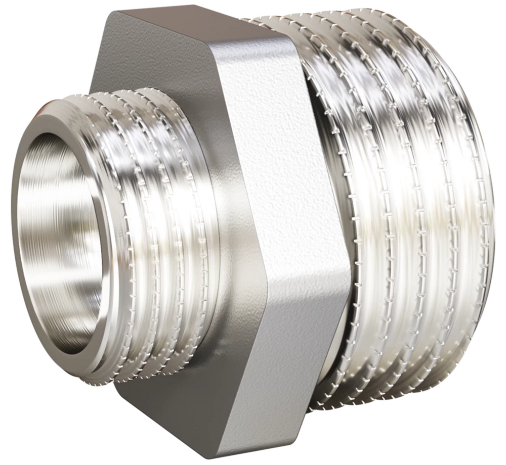 Ниппель перех. 3/4"-1/2" LD Pride латунь никель