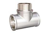 Тройник 3/4" г/ш/г LD Pride латунь никель